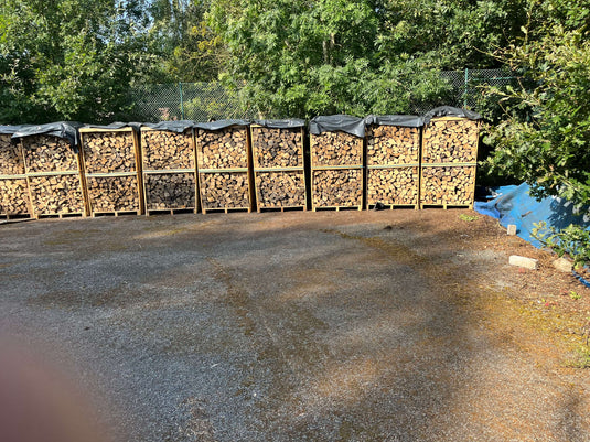 Brandhout op pallet