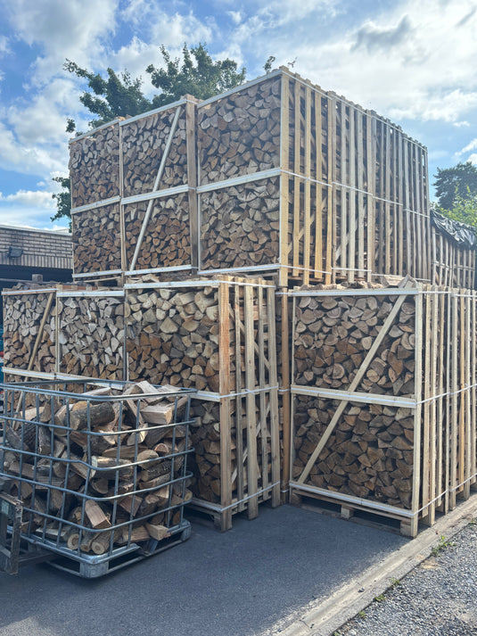 hele pallet berk, els, eik en es gemengd op 25cm gekliefd!