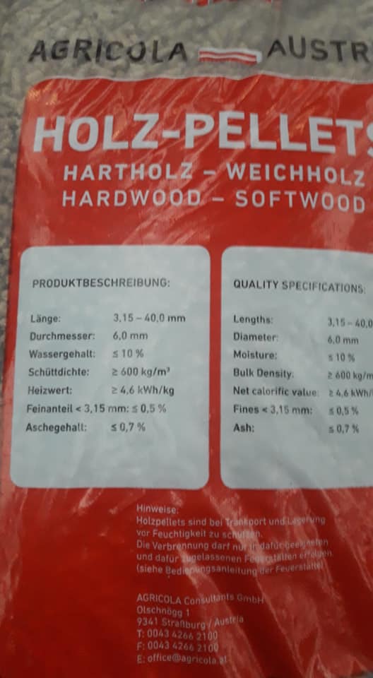 Pellets agricola red - 1 x 15kg